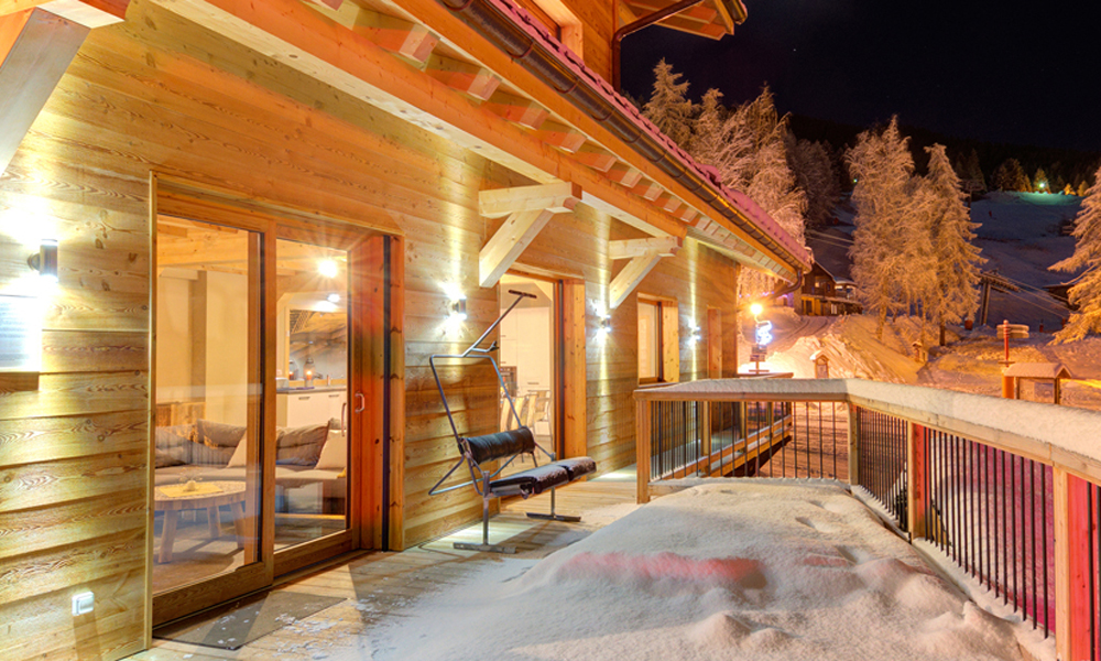 Alpenchalets im Schnee mieten 